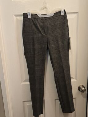 Zara Gray Plaid Slim Dress Pants
